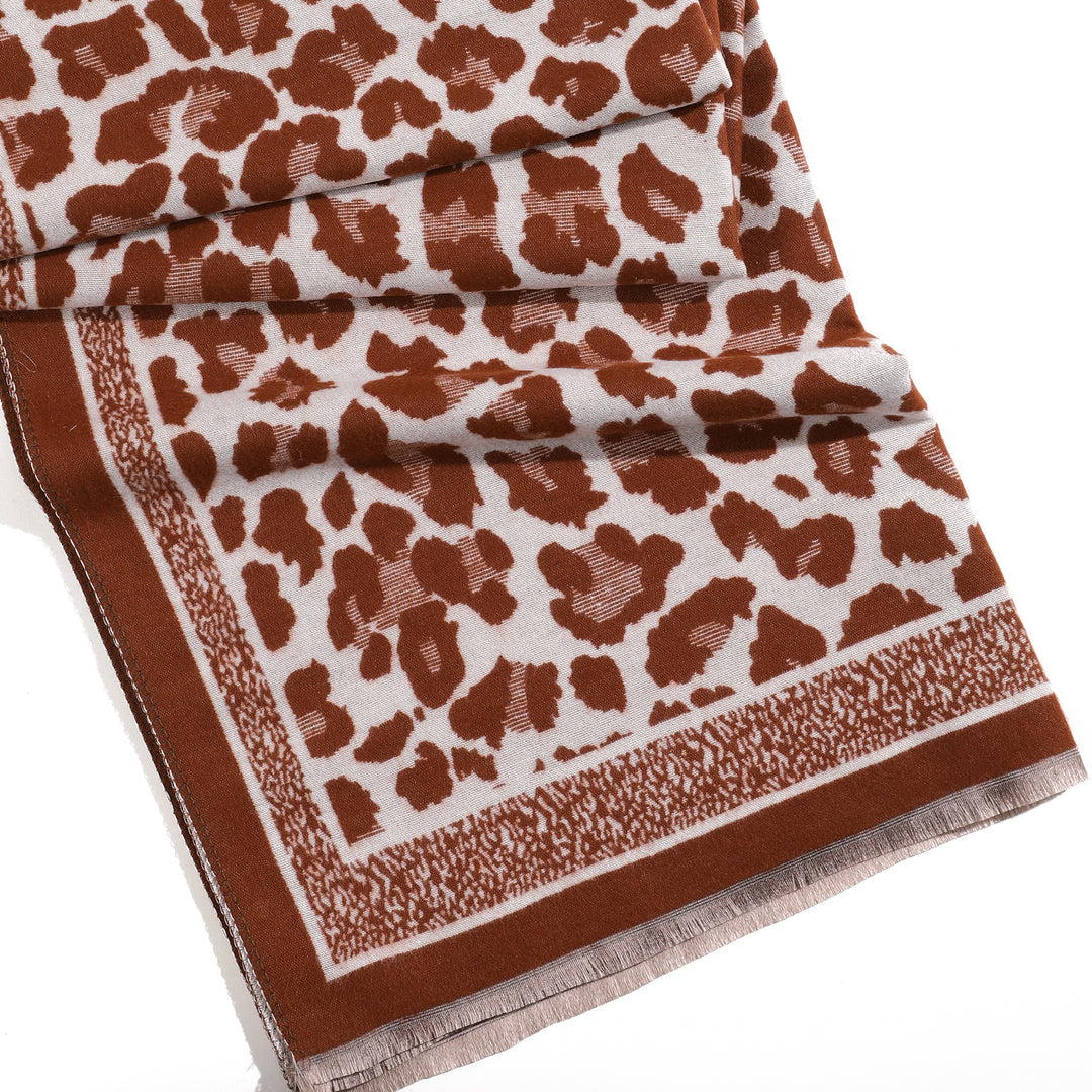 Wild Noir Statement Shawl - Maroon