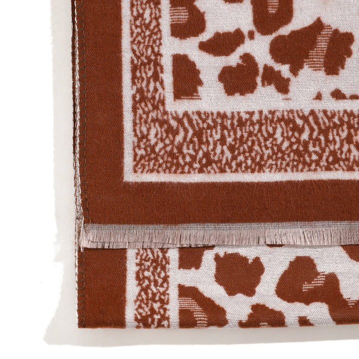 Wild Noir Statement Shawl - Maroon