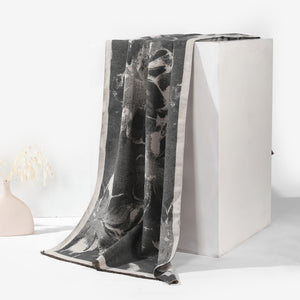 Shadow Petal Art Shawl - Grey - Salty Accessories