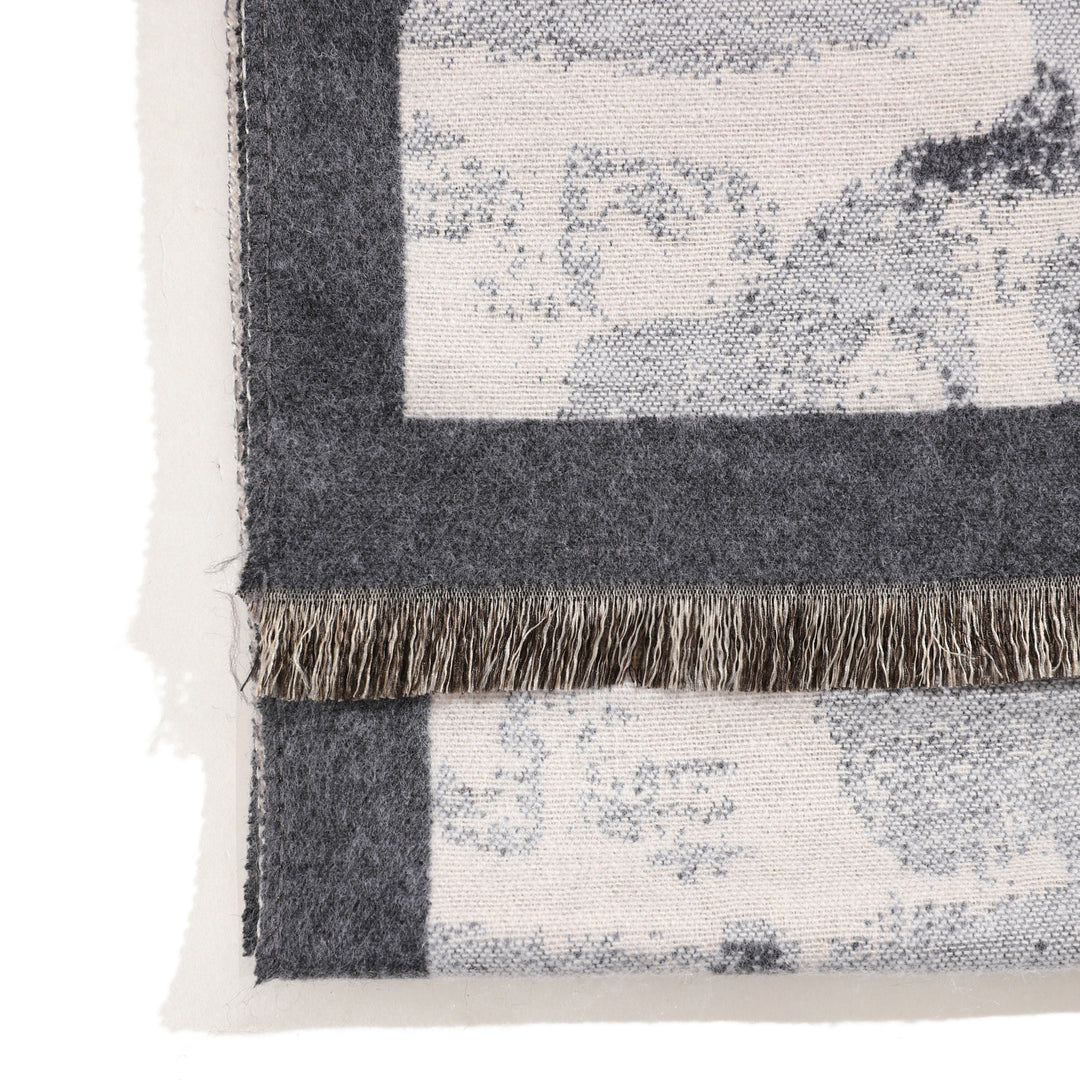 Shadow Petal Art Shawl - Grey