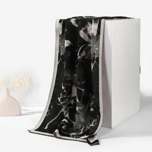 Shadow Petal Art Shawl - Black