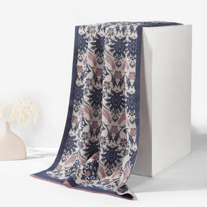 Blossom Blue Elegant Winter Scarf - Salty Accessories