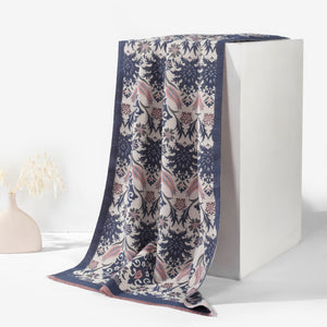 Blossom Blue Elegant Winter Scarf