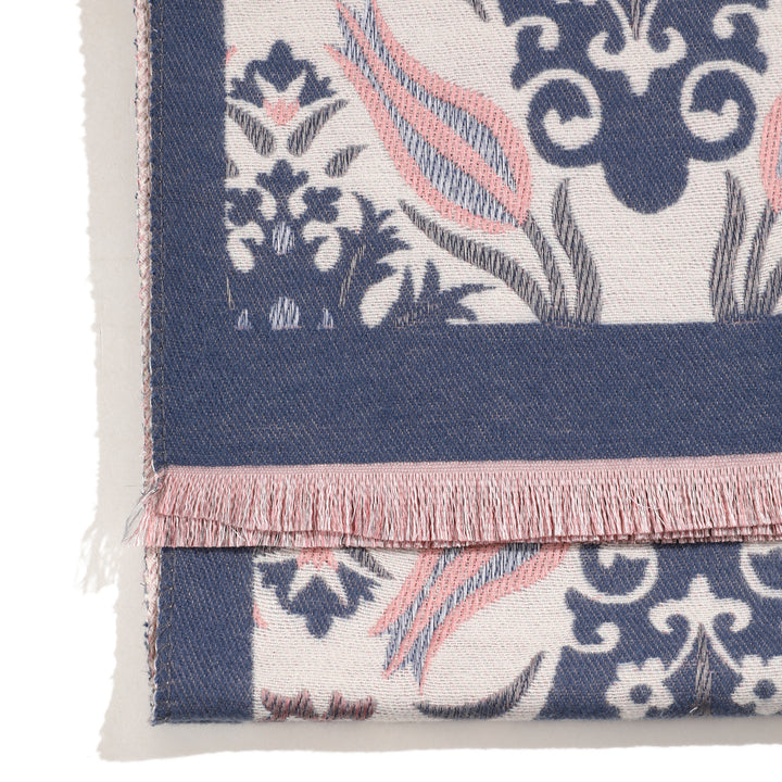 Blossom Blue Elegant Winter Scarf