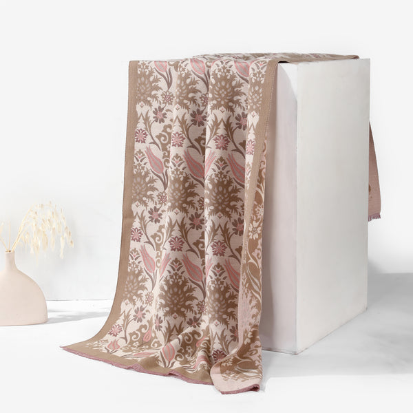 Blossom Beige Elegant Winter Scarf