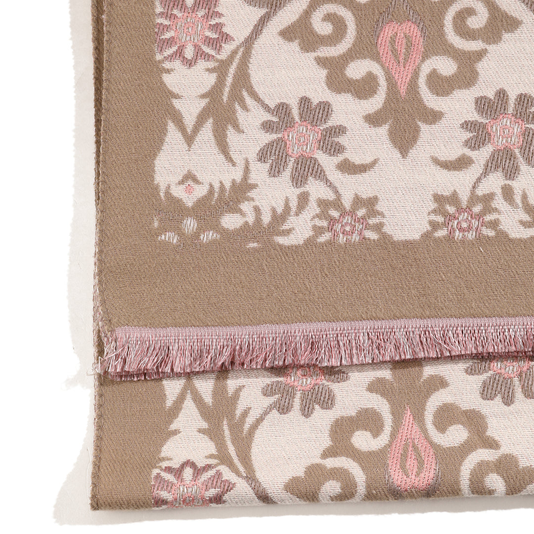Blossom Beige Elegant Winter Scarf