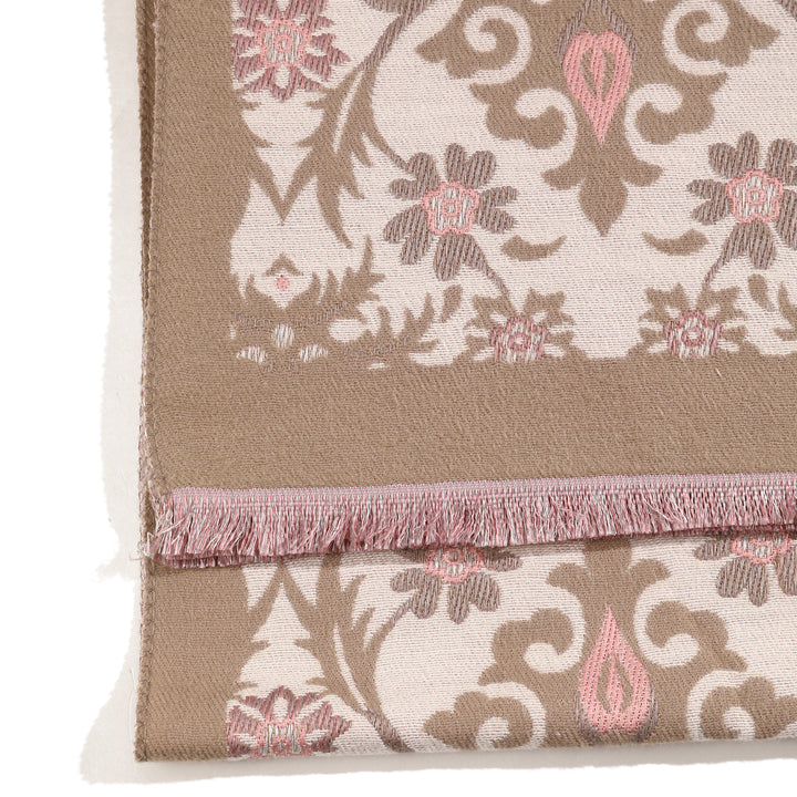 Blossom Beige Elegant Winter Scarf