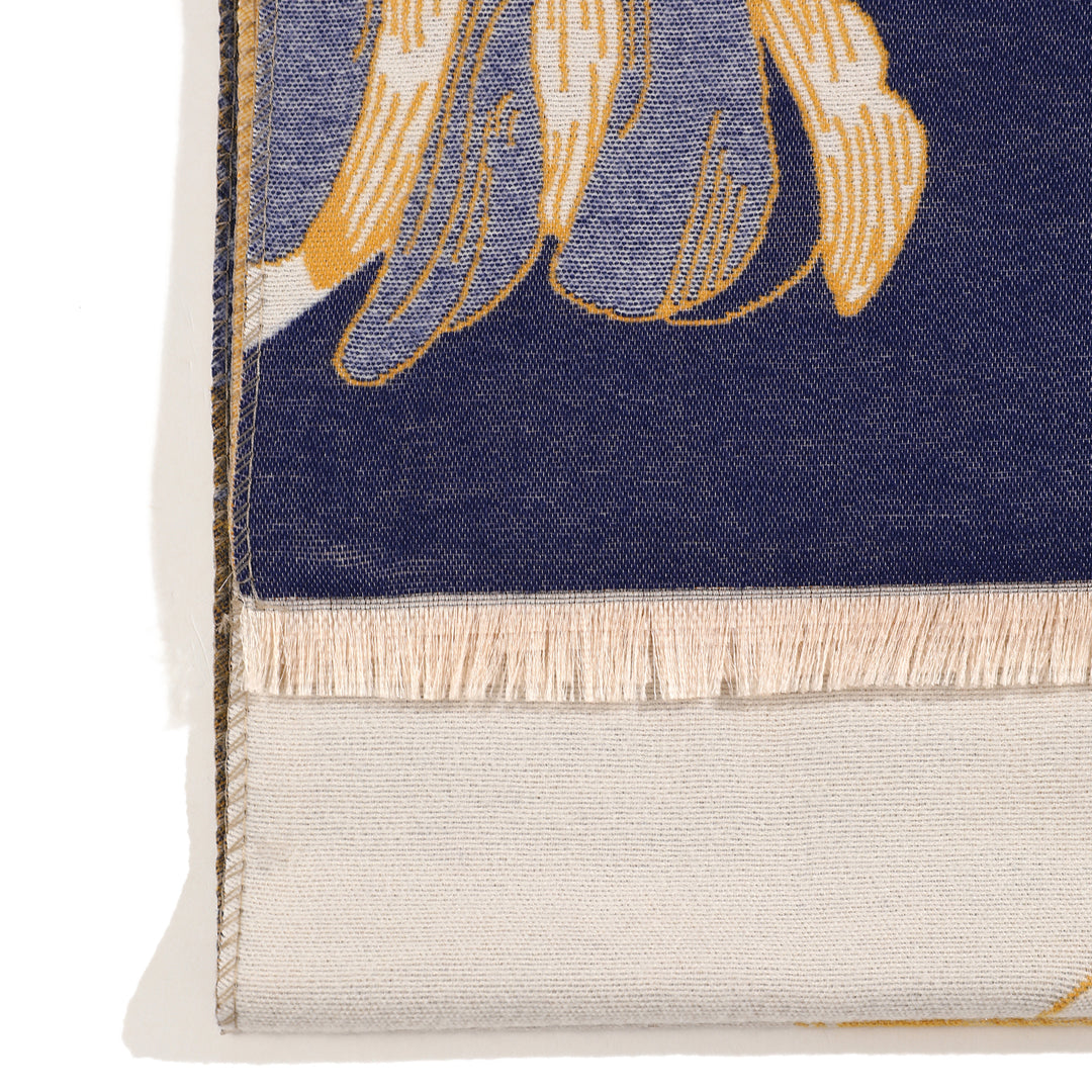 Vibrant Bloom Artistic Winter Scarf - Purple