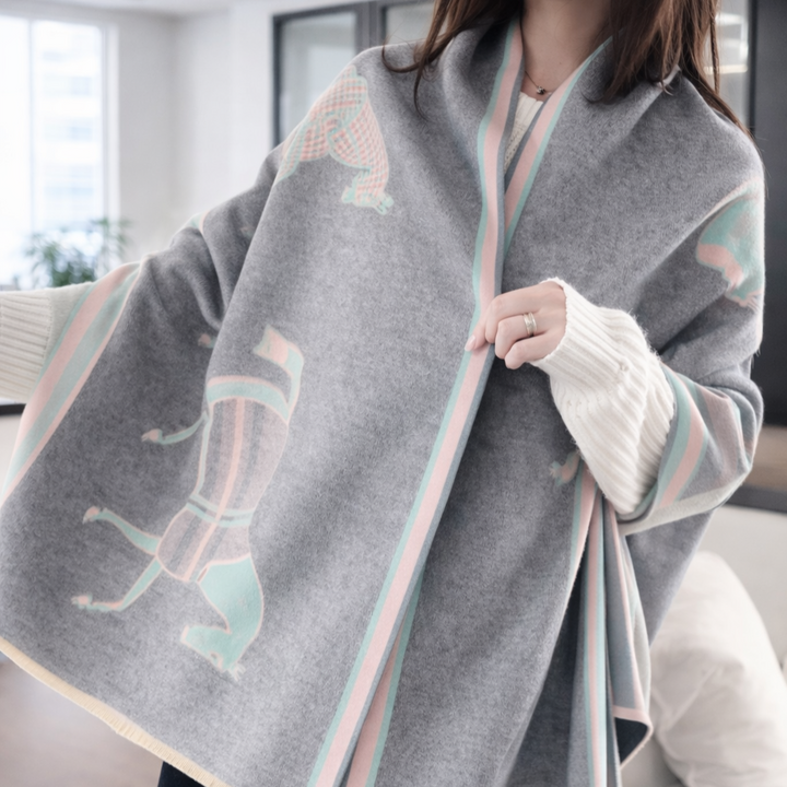 Celeste Grace Shawl - Light Grey - Salty Accessories