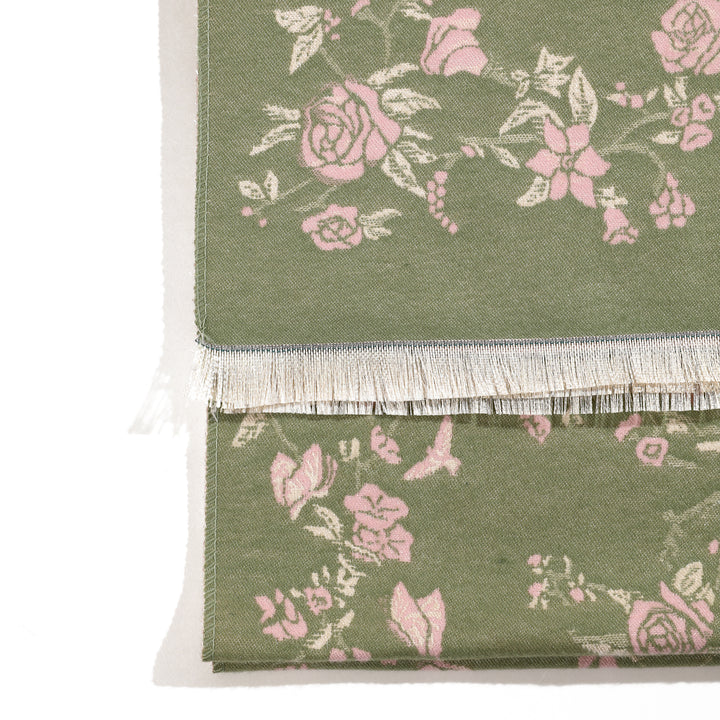 Eden Bloom Reversible Shawl - Green Pink
