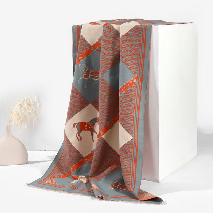 Ethereal Grace Heritage Shawl - Turquoise