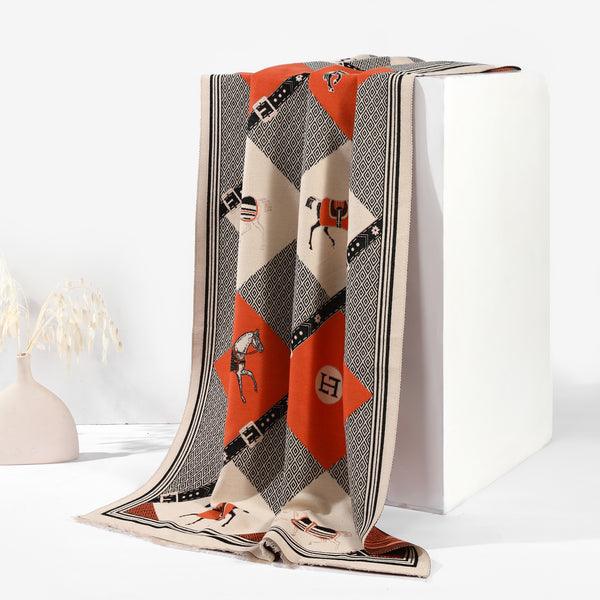 Ethereal Grace Heritage Shawl - Brown
