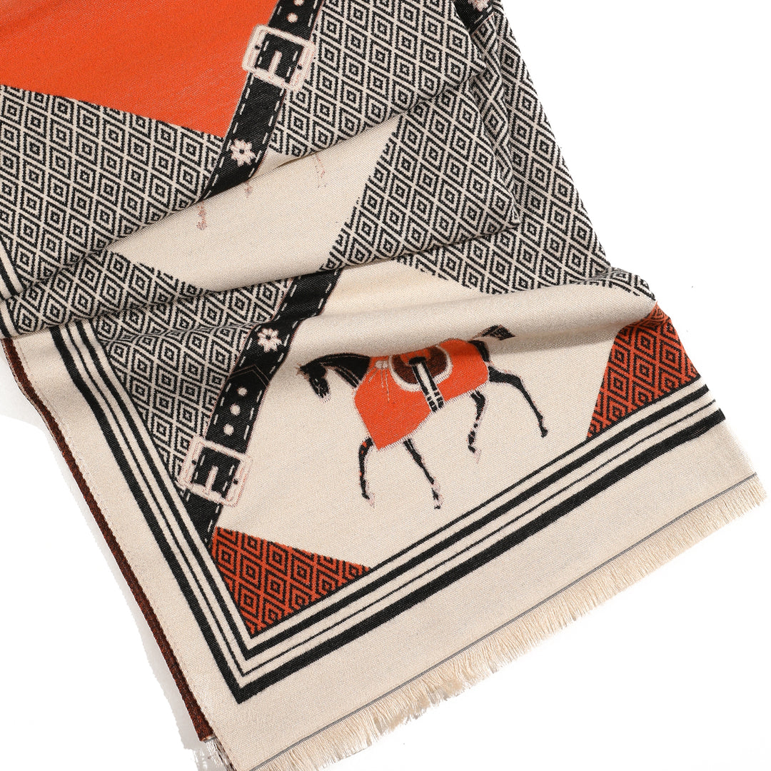 Ethereal Grace Heritage Shawl - Brown - Salty Accessories