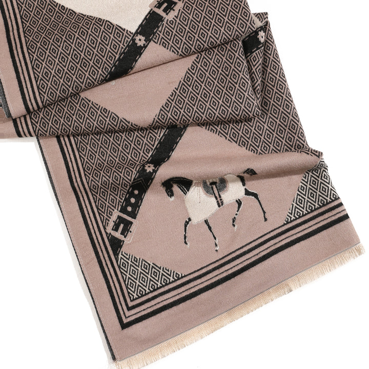 Ethereal Grace Heritage Shawl - Beige