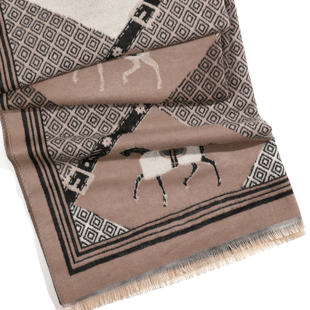 Ethereal Grace Heritage Shawl - Light Brown