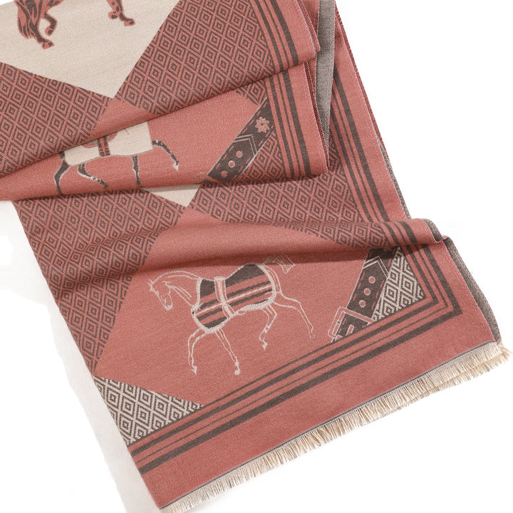 Ethereal Grace Heritage Shawl - Peach