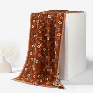 Blossom Philox Floral Shawl - Brown - Salty Accessories
