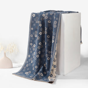 Blossom Philox Floral Shawl - Blue