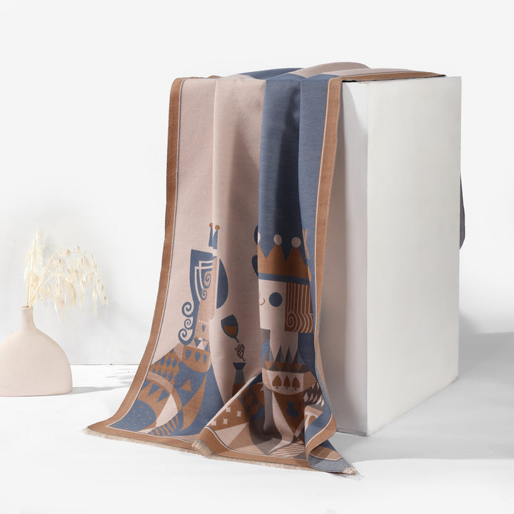 Azure Muse Artisanal Shawl - Blue