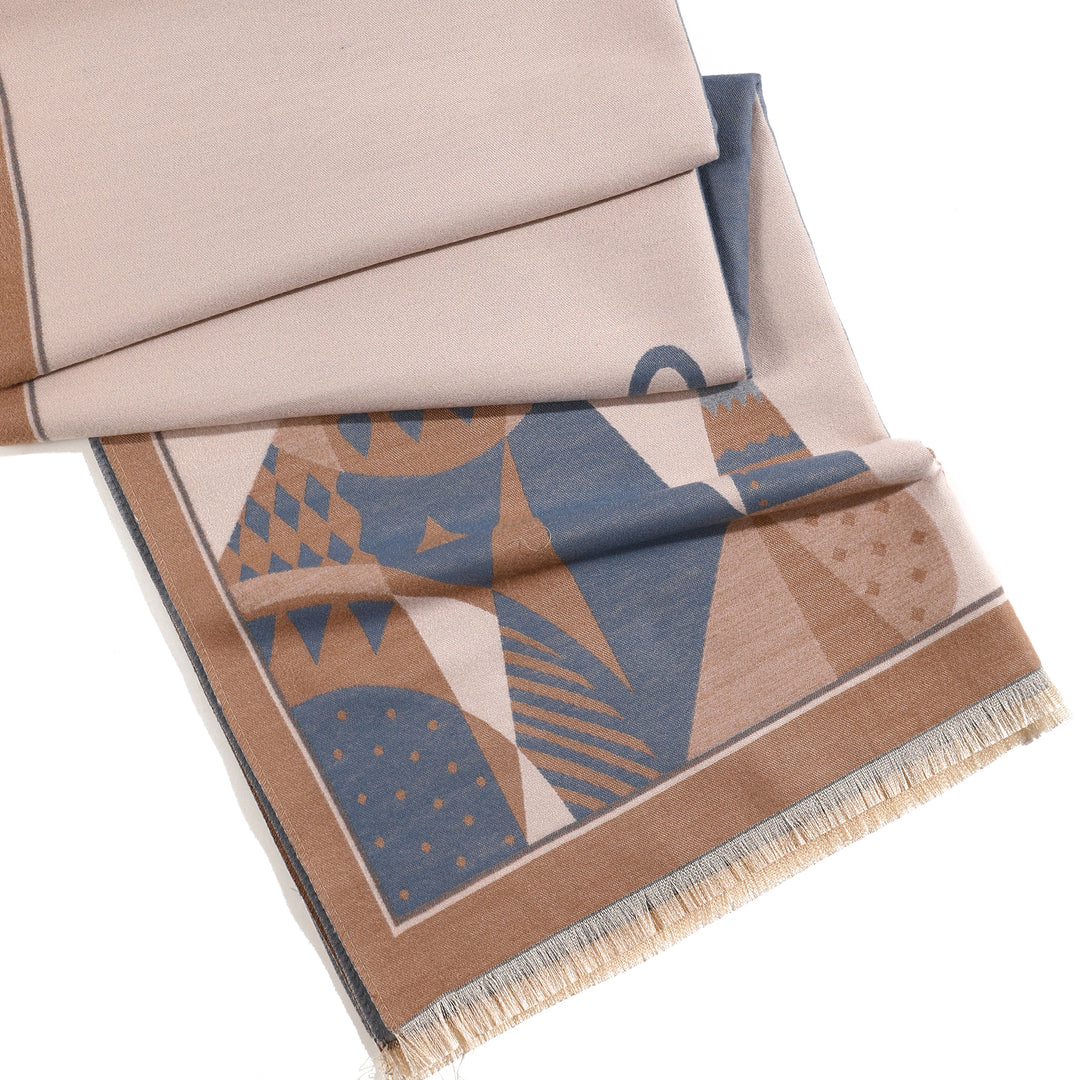 Azure Muse Artisanal Shawl - Blue