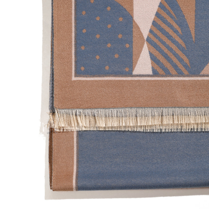 Azure Muse Artisanal Shawl - Blue