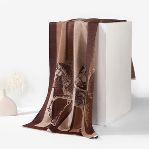 Equestrian Muse Classic Shawl - Brown