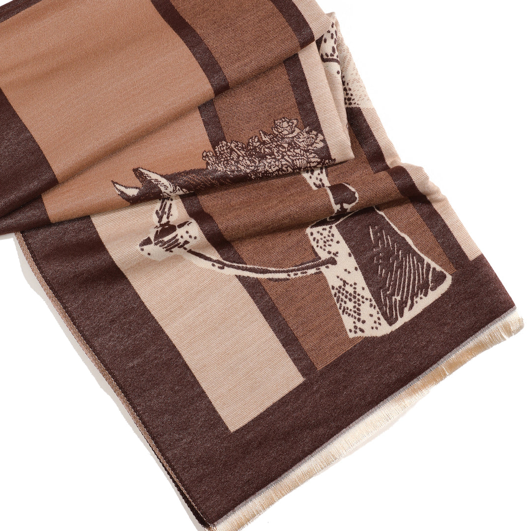 Equestrian Muse Classic Shawl - Brown