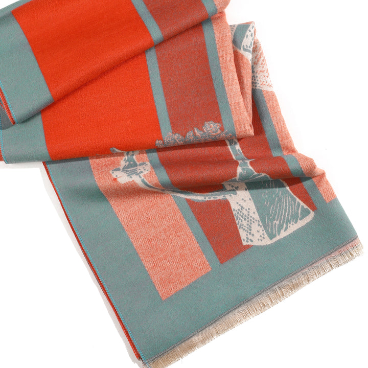 Equestrian Muse Classic Shawl - Orange