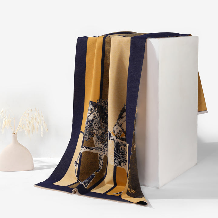 Equestrian Muse Classic Shawl - Yellow