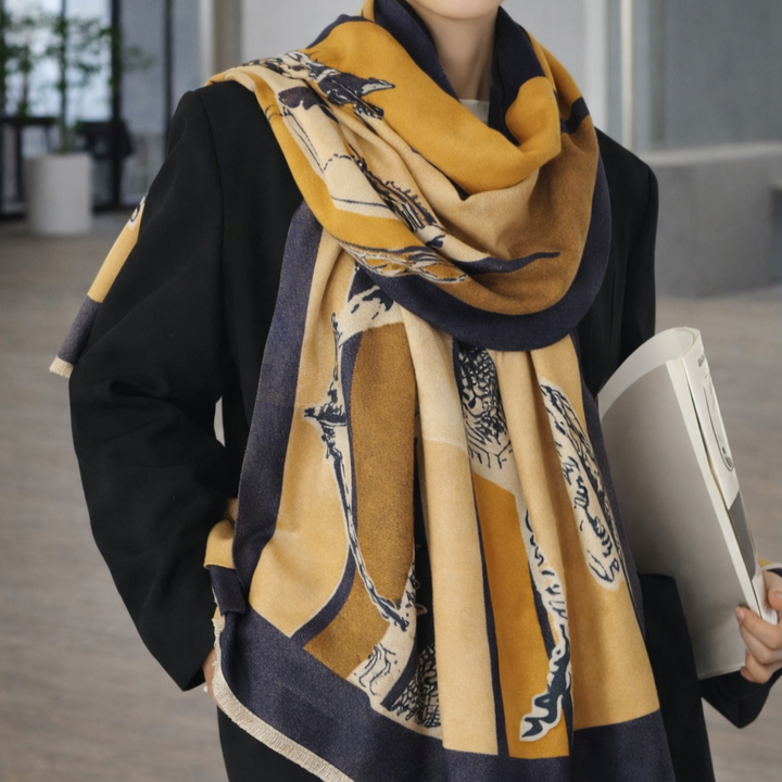 Equestrian Muse Classic Shawl - Yellow - Salty Accessories