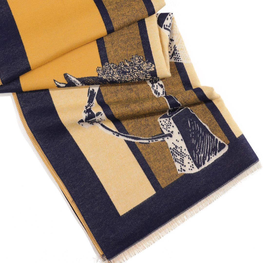 Equestrian Muse Classic Shawl - Yellow