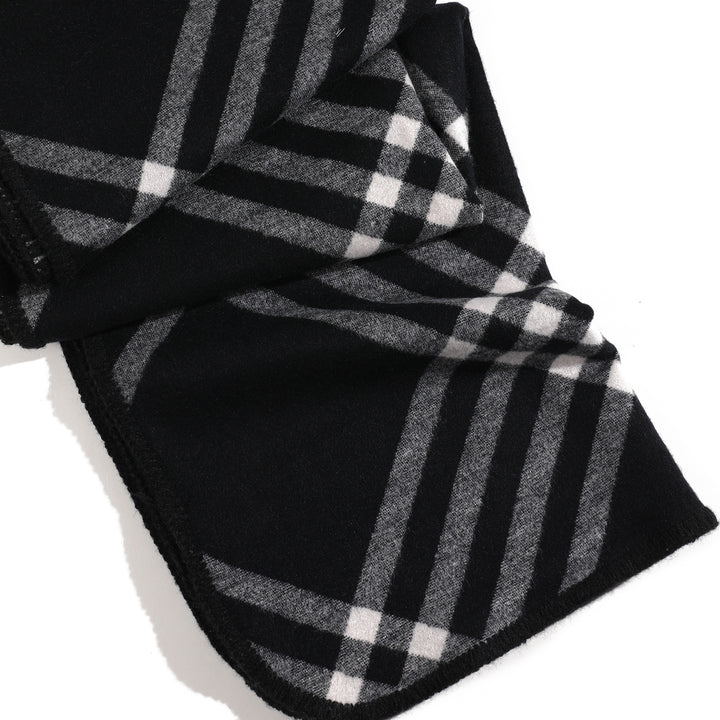 Plaid Cozy Scarf - Black