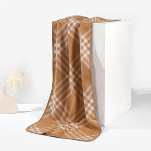 Plaid Cozy Scarf - Beige