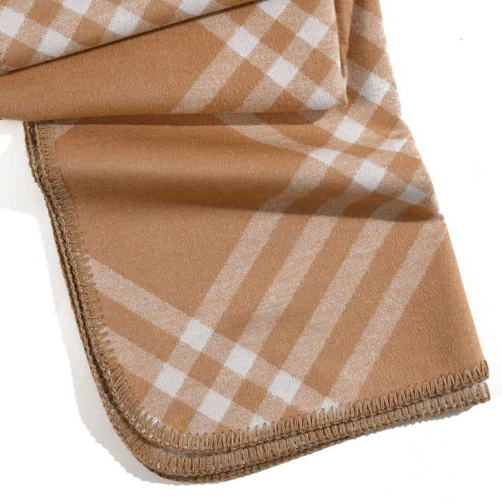 Plaid Cozy Scarf - Beige