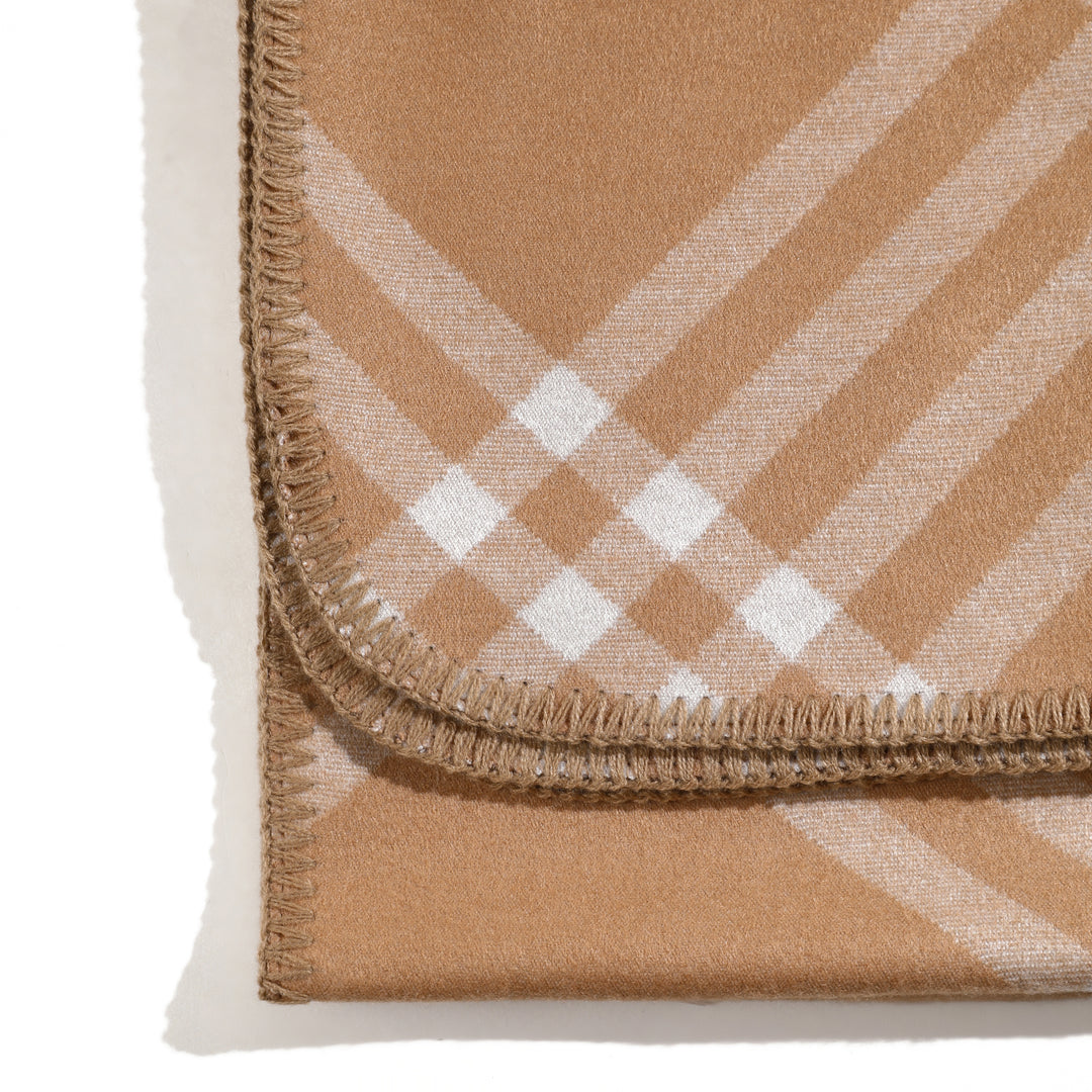 Plaid Cozy Scarf - Beige