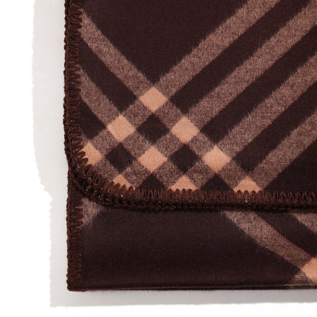 Plaid Cozy Scarf - Brown