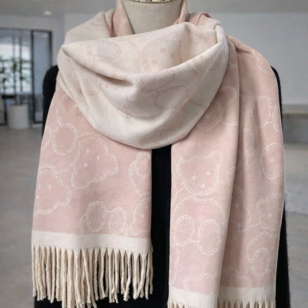 Beary Warm Shawl - Light Pink - Salty Accessories