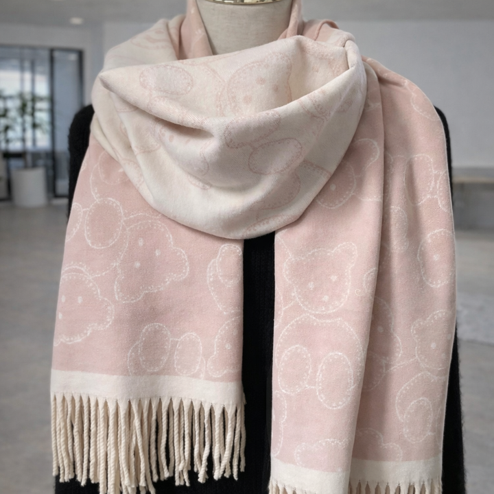 Beary Warm Shawl - Light Pink - Salty Accessories