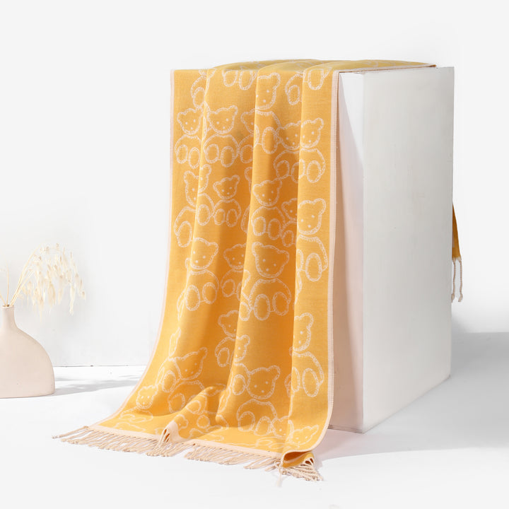 Beary Warm Shawl - Yellow
