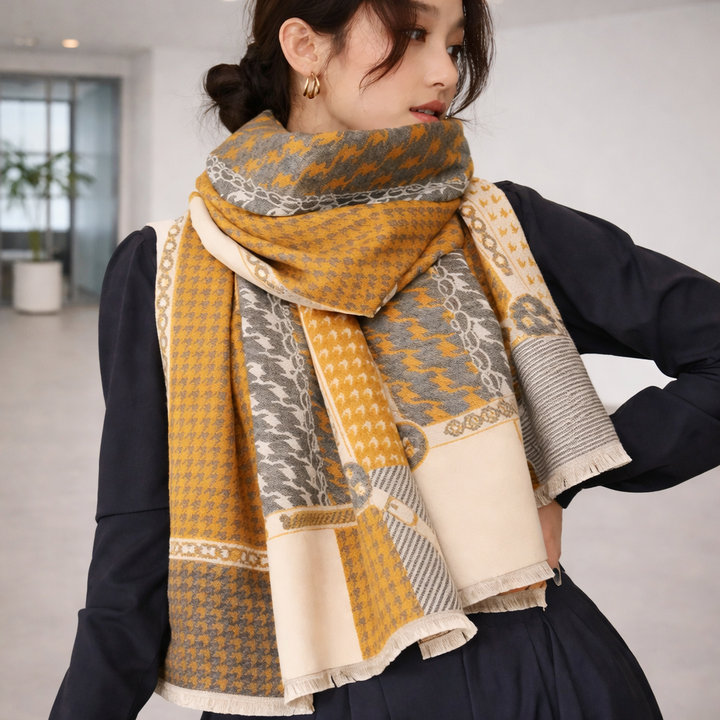 Monarch Mosaic Scarf - Yellow - Salty Accessories