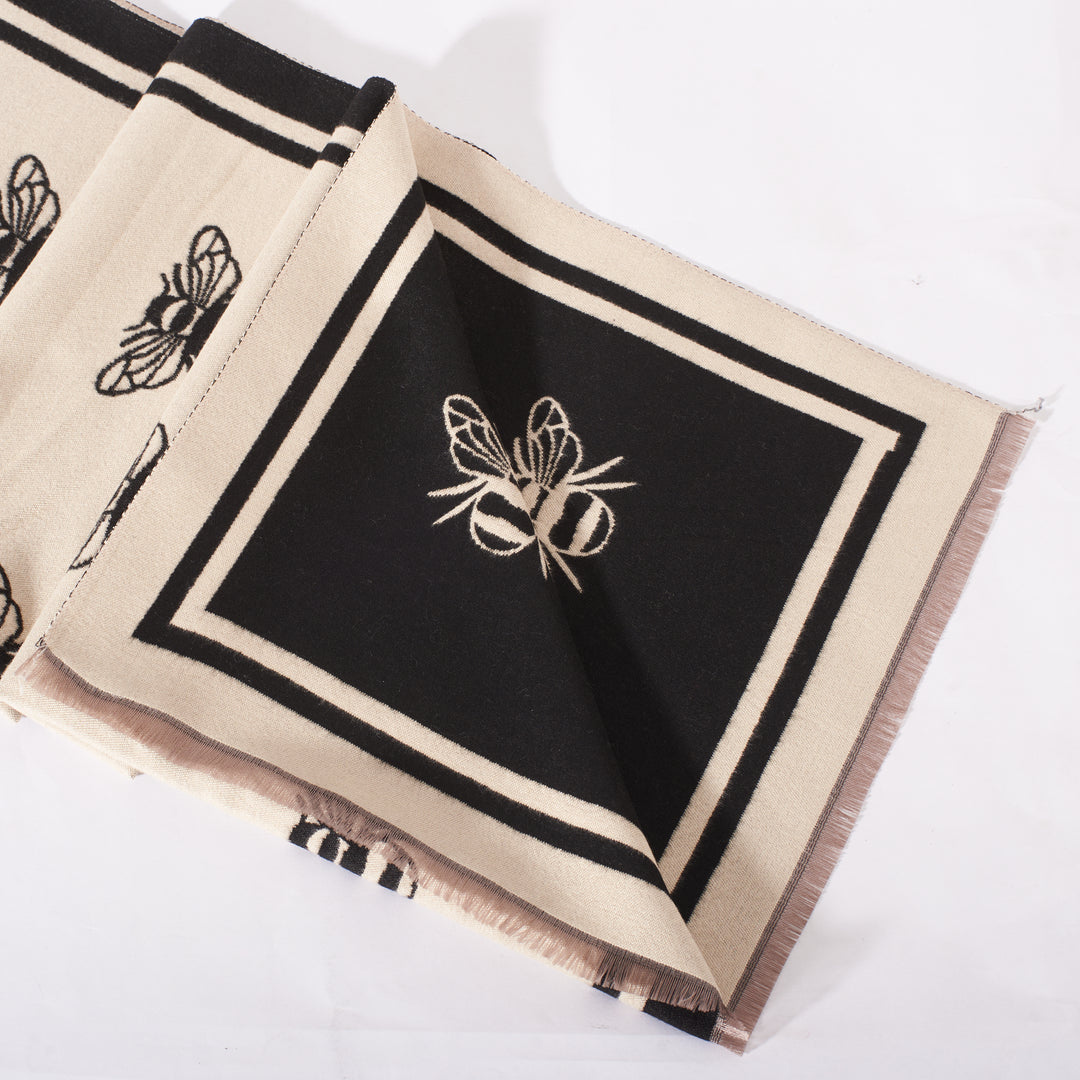 Royal Apiary Two-Tone Scarf - Black - Salty Accessories