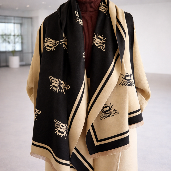 Royal Apiary Two-Tone Scarf - Black - Salty Accessories