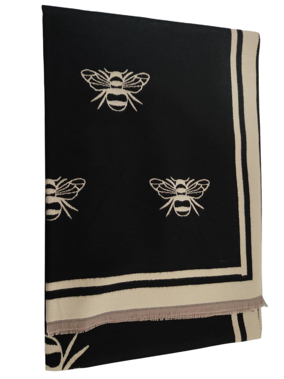 Royal Apiary Two-Tone Scarf - Black