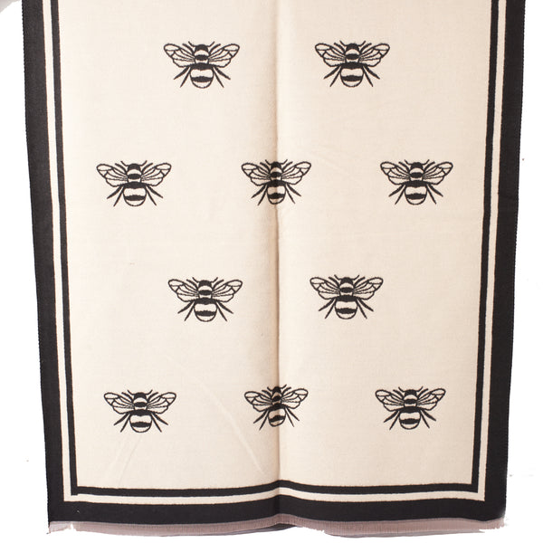 Royal Apiary Two-Tone Scarf - Black