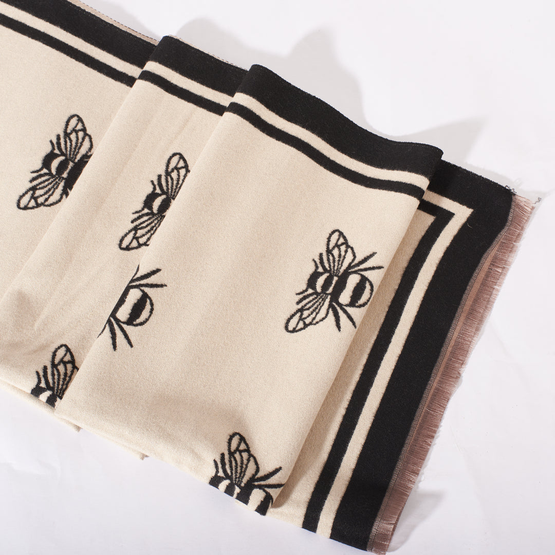 Royal Apiary Two-Tone Scarf - Black - Salty Accessories