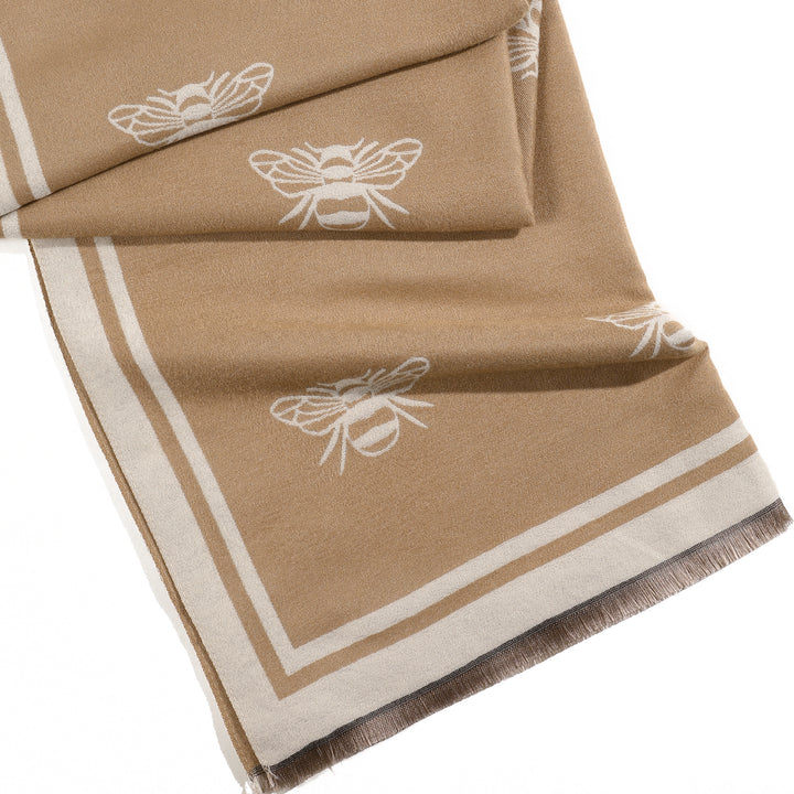 Royal Apiary Two-Tone Scarf - Beige