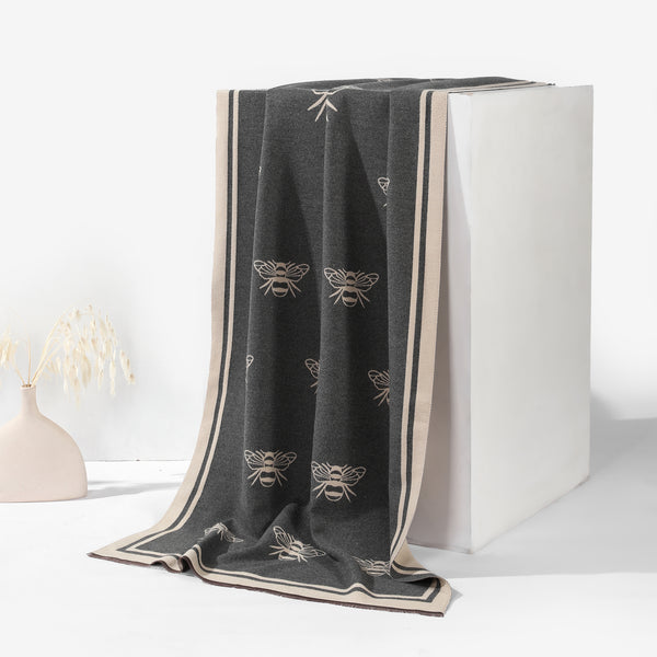 Royal Apiary Two-Tone Scarf - Grey