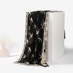 Whispering Swallows Shawl - Black