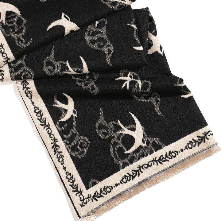 Whispering Swallows Shawl - Black