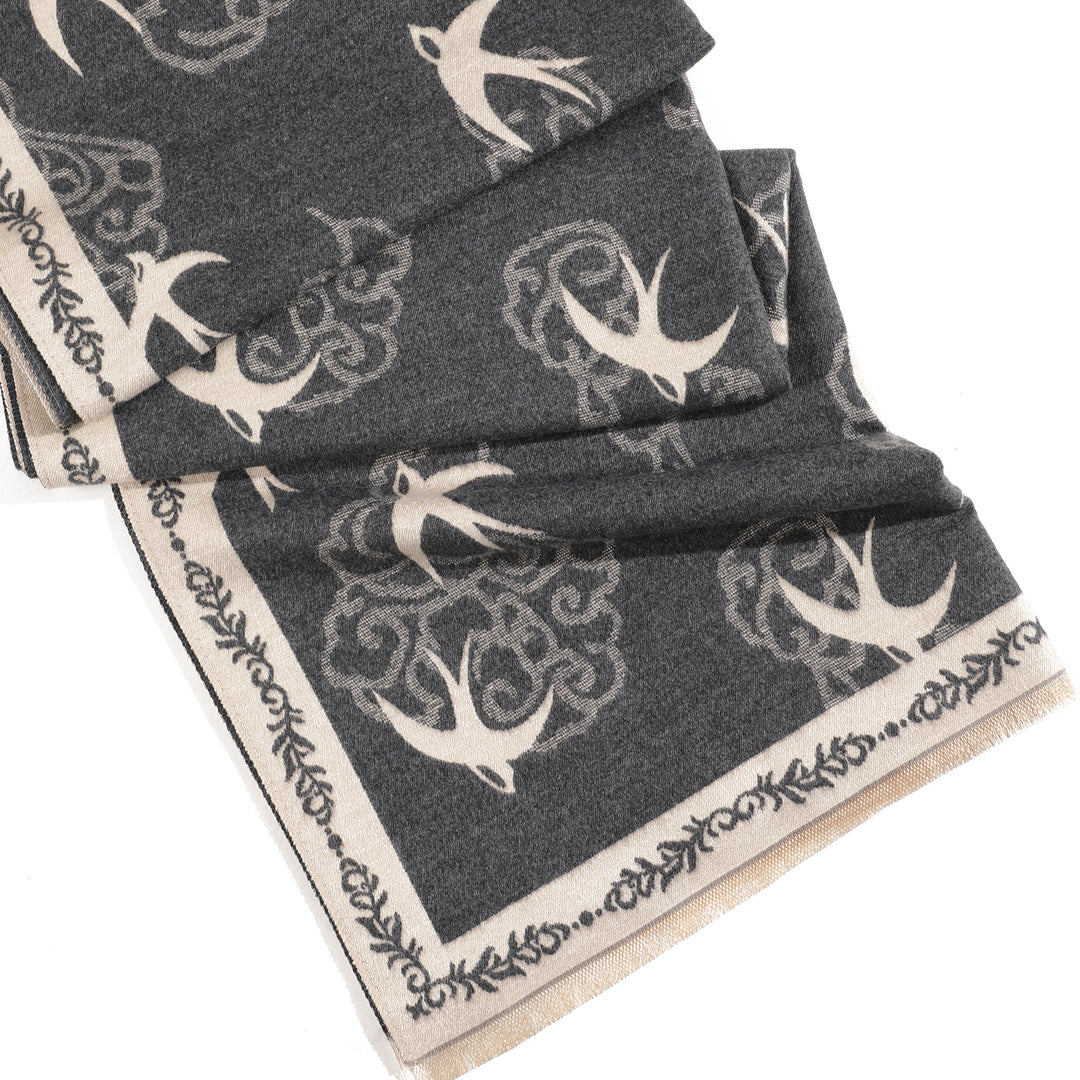 Whispering Swallows Shawl - Grey
